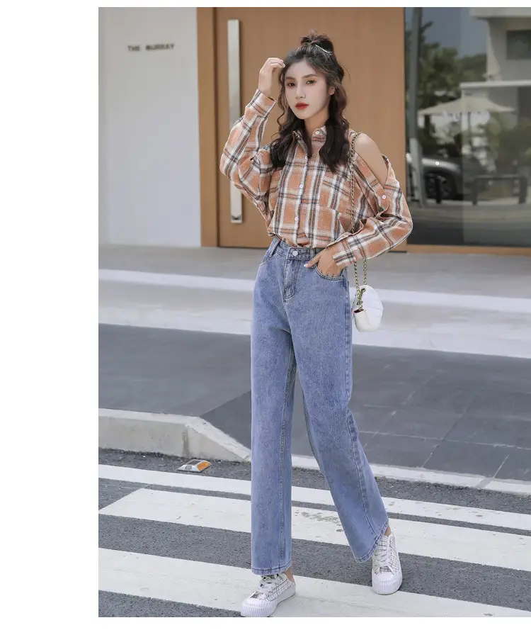 Women's Wide Leg Jeans 2025 Spring Autumn Loose Fit — feature 18