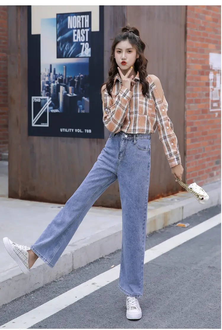 Women's Wide Leg Jeans 2025 Spring Autumn Loose Fit — feature 20