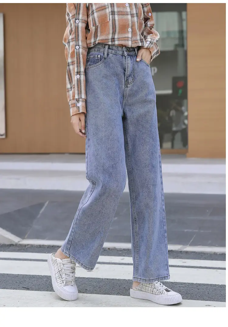 Women's Wide Leg Jeans 2025 Spring Autumn Loose Fit — feature 21