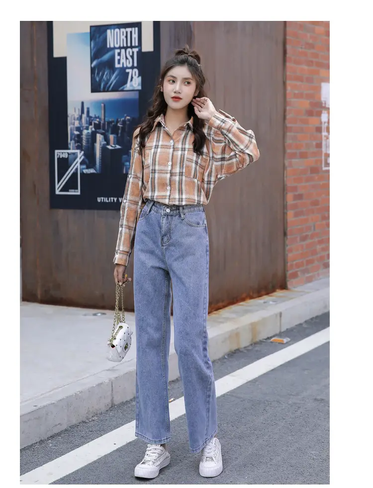 Women's Wide Leg Jeans 2025 Spring Autumn Loose Fit — feature 22