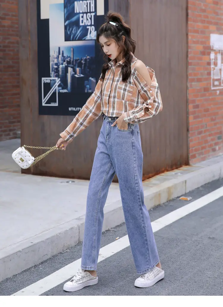 Women's Wide Leg Jeans 2025 Spring Autumn Loose Fit — feature 23