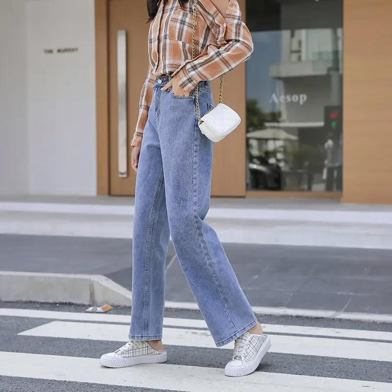 Women's Wide Leg Jeans 2025 Spring Autumn Loose Fit - Image 2
