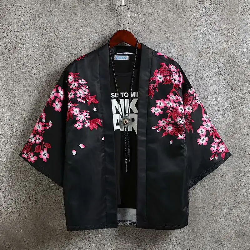 Ukiyo-e Kimono Crane Dao Robe Mid Sleeve Summer Sunscreen Coat - Image 8