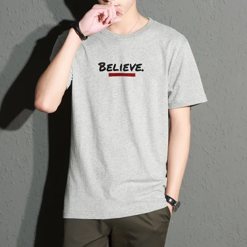 Men Grey Printed Slim Fit T-Shirt - Image 25