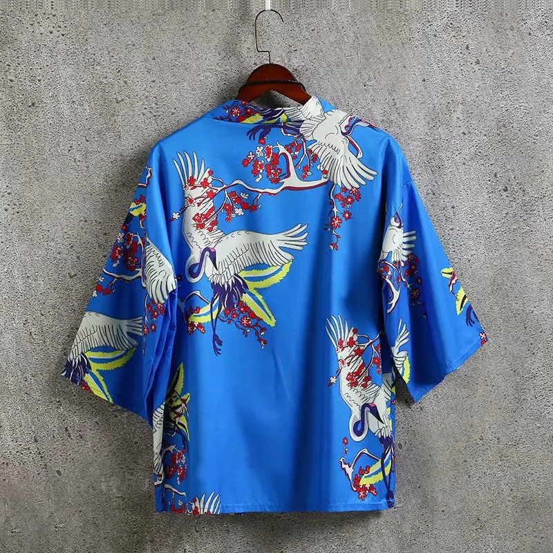 Men's Ukiyo-e Robe Sun-protective Seven-Sleeve Shirt - Image 2