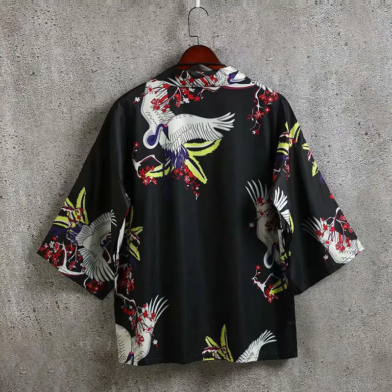 Men's Ukiyo-e Robe Sun-protective Seven-Sleeve Shirt - Image 4