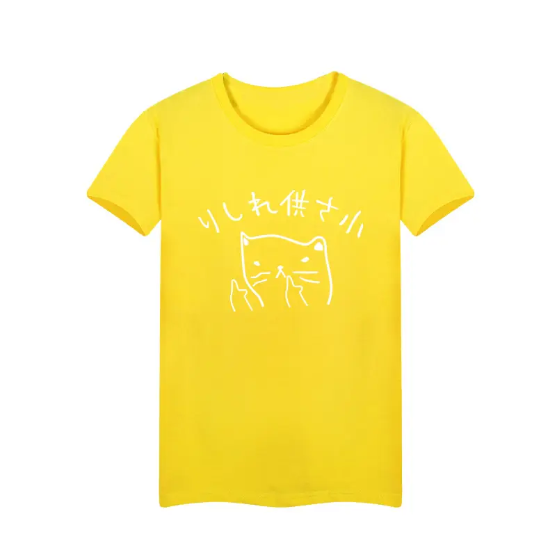 Red Japanese Cat Graphic T-Shirt for Men Women Pure Cotton - Image 6