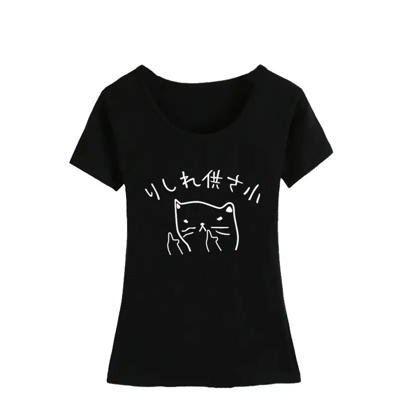 Red Japanese Cat Graphic T-Shirt for Men Women Pure Cotton - Image 11