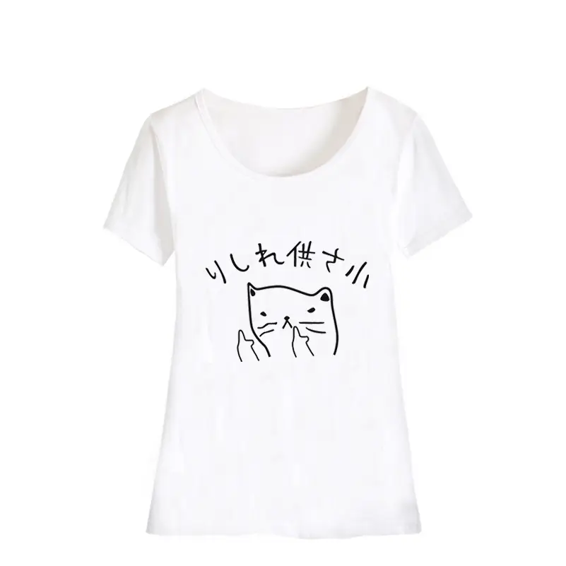 Red Japanese Cat Graphic T-Shirt for Men Women Pure Cotton - Image 13