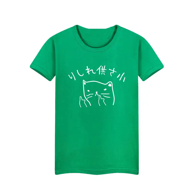 Red Japanese Cat Graphic T-Shirt for Men Women Pure Cotton - Image 5