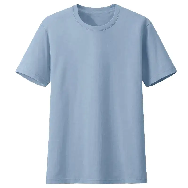 Men Mercerized Cotton Black T-Shirt Round Neck - Image 4