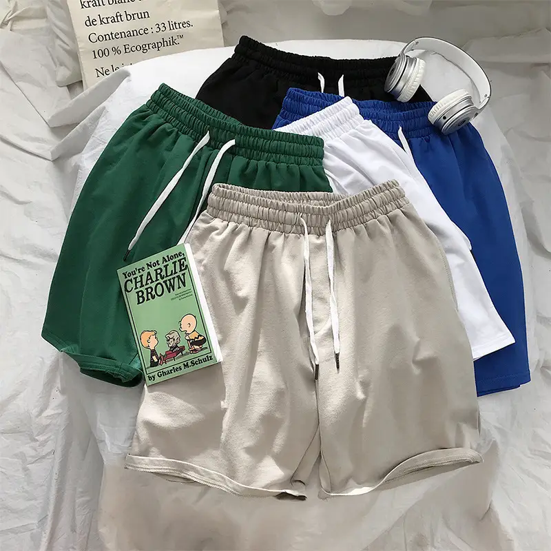 Men Blue Drawstring Shorts Mid Length Casual Wear - Image 6