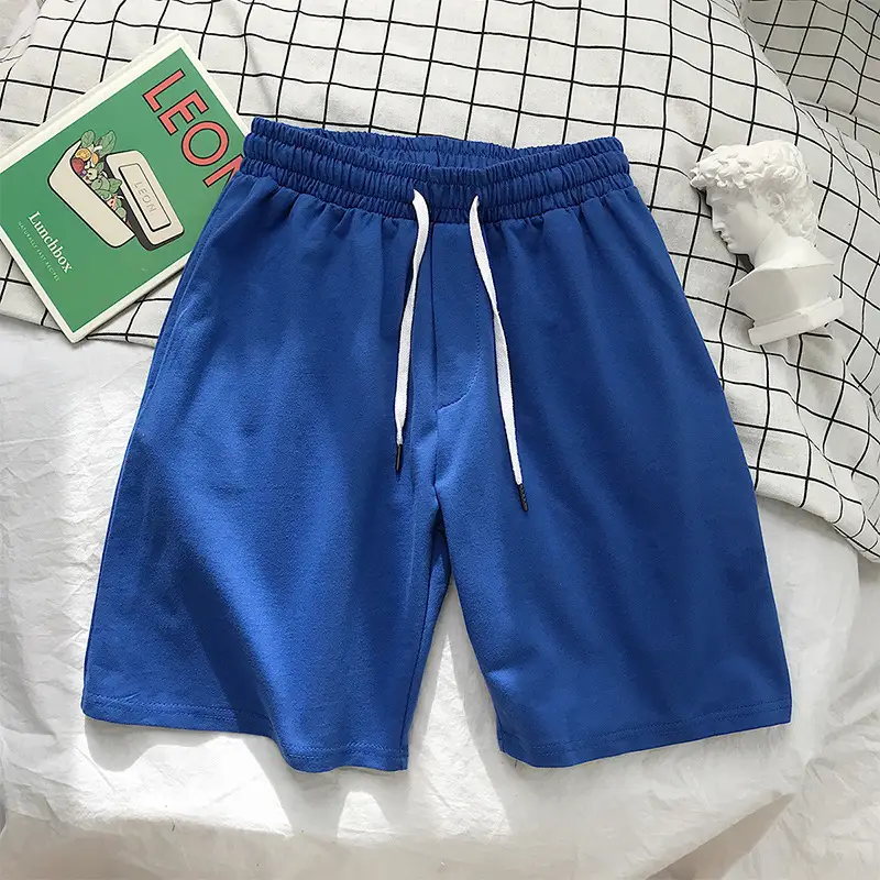 Men Blue Drawstring Shorts Mid Length Casual Wear - Image 5