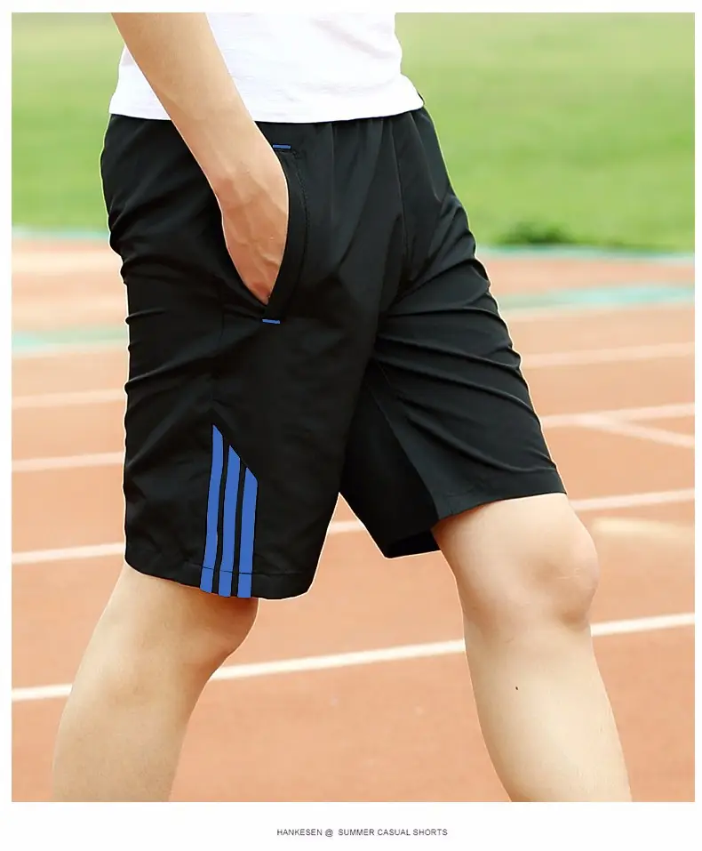 Men's Black 5-Point Elastic Shorts Running Fitness — feature 11