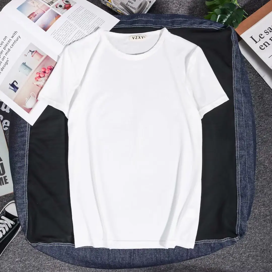 Men Green Slim Fit T-Shirt Short Sleeve Round Neck - Image 8