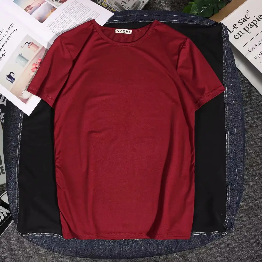 Men Green Slim Fit T-Shirt Short Sleeve Round Neck - Image 3