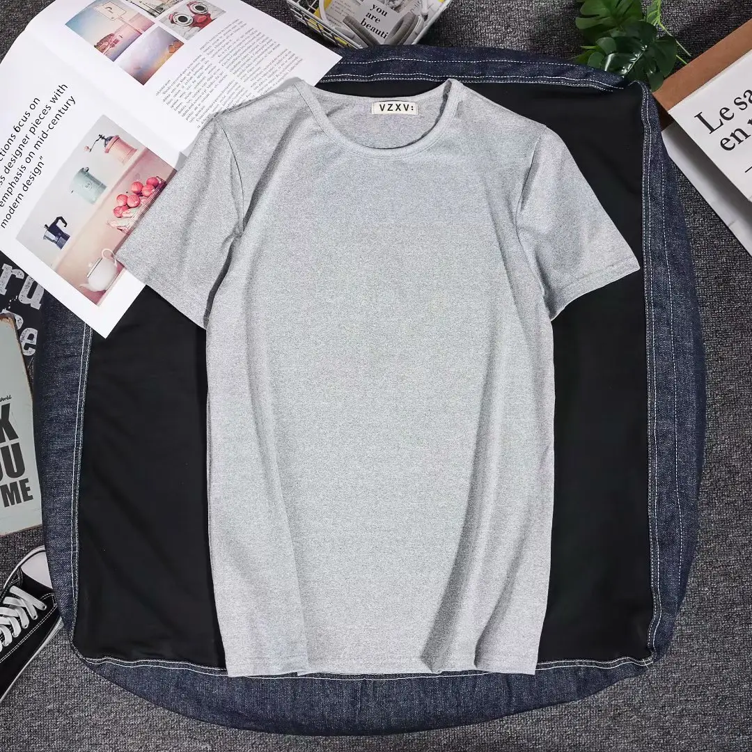 Men Green Slim Fit T-Shirt Short Sleeve Round Neck - Image 6