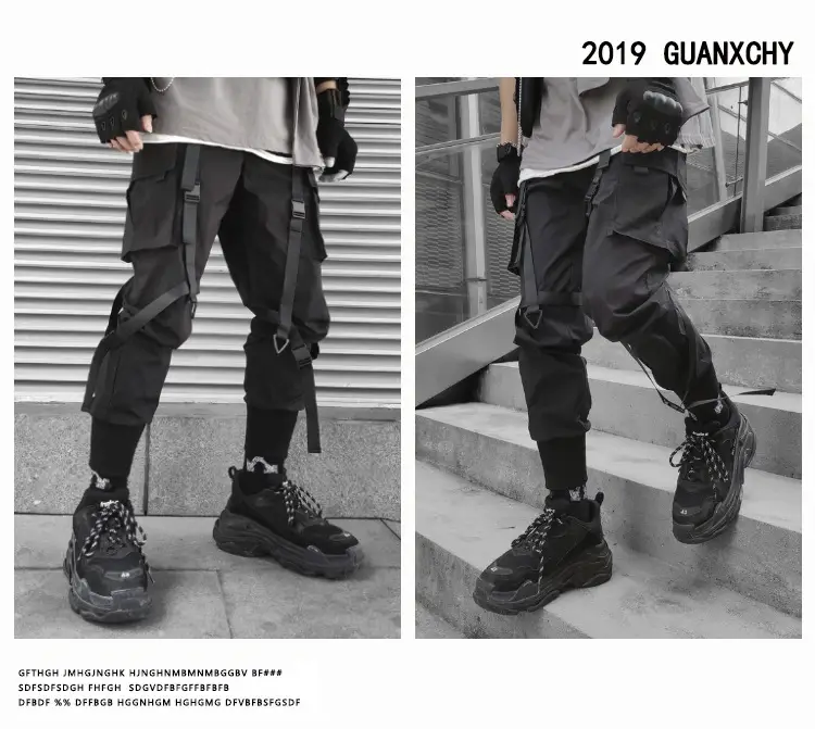Men Black Three-Dimensional Pocket Pants — feature 4