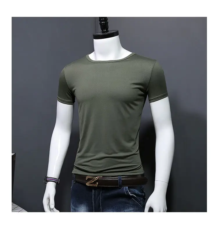 Men Maroon Slim Fit T-Shirt Short Sleeve — feature 13
