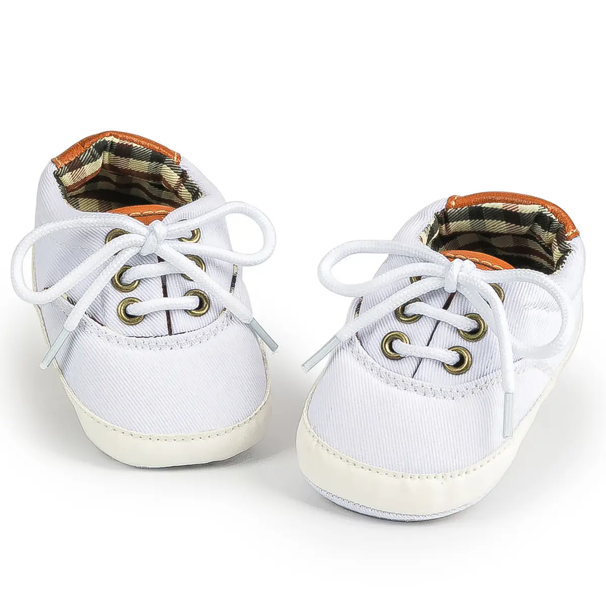 Grey Canvas Baby Shoes for 0-12 Months