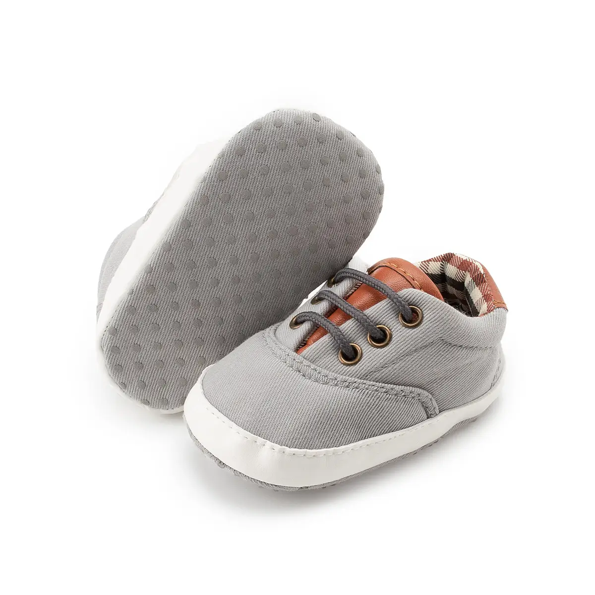 Grey Canvas Baby Shoes for 0-12 Months — feature 12