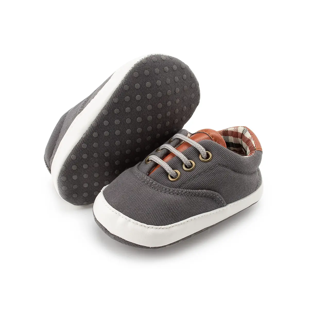 Grey Canvas Baby Shoes for 0-12 Months — feature 17