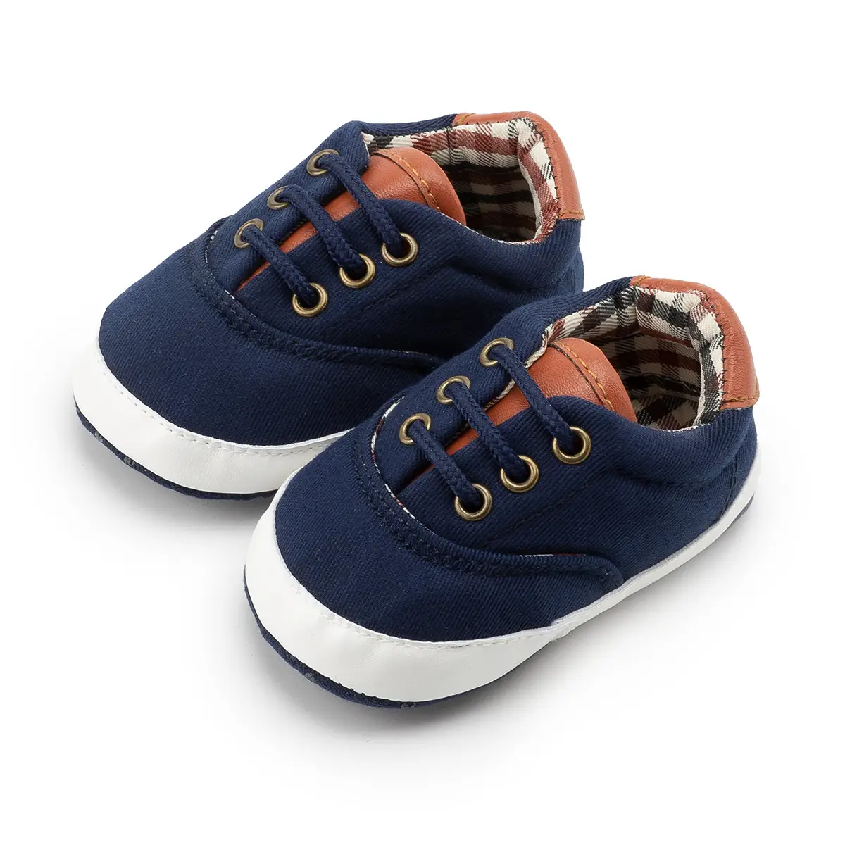 Grey Canvas Baby Shoes for 0-12 Months