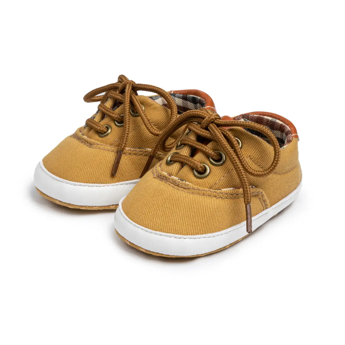 Grey Canvas Baby Shoes for 0-12 Months
