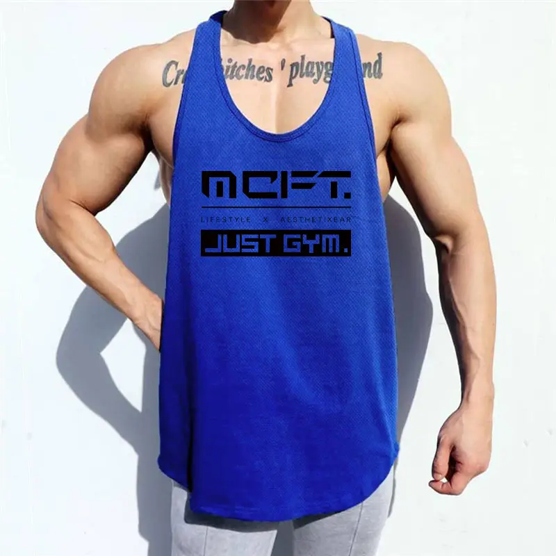 Men's Gray MCFT Back Mesh Fitness Vest