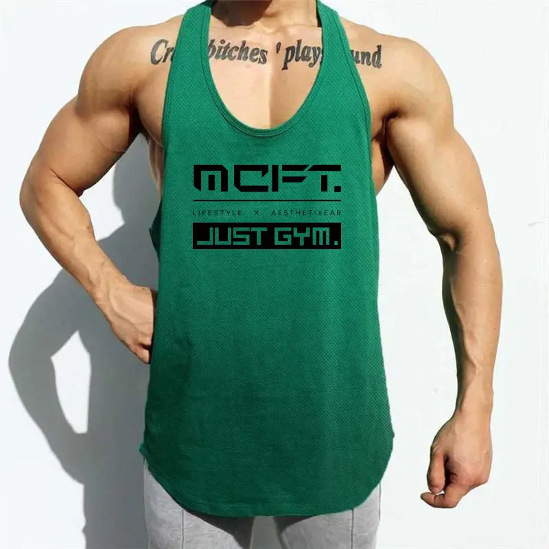 Men's Gray MCFT Back Mesh Fitness Vest