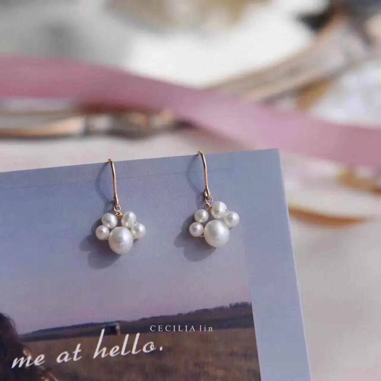 Pearl Earrings 3-4mm Women's 925 Silver - Image 3