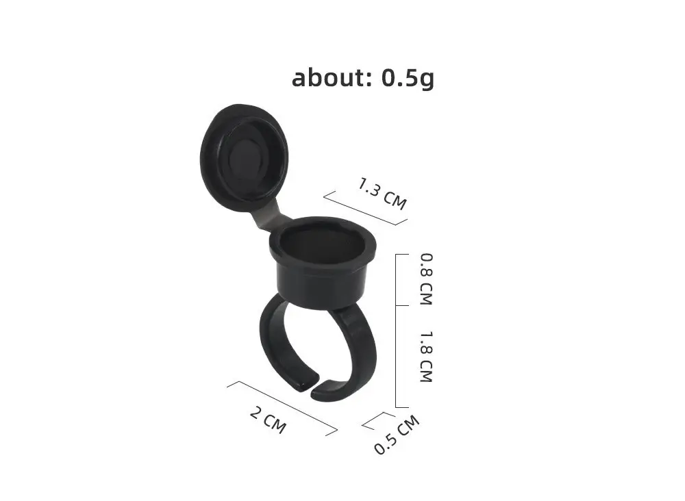 Semi-permanent tattoo ring cup 100 pcs — feature 2