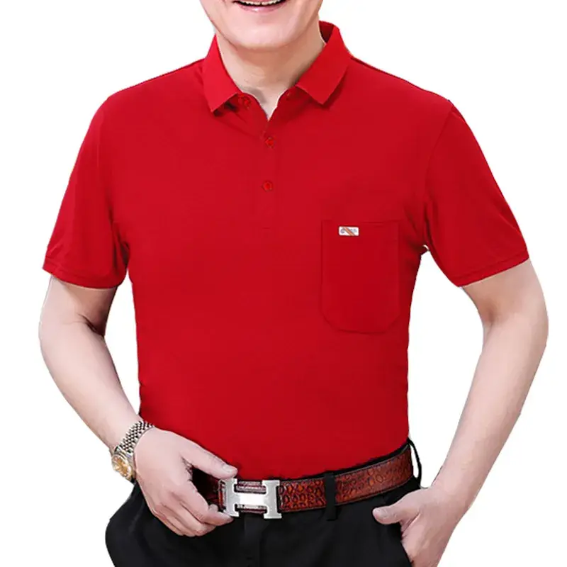 Dad's Navy Blue Polo Shirt for Men 50+ - Image 2