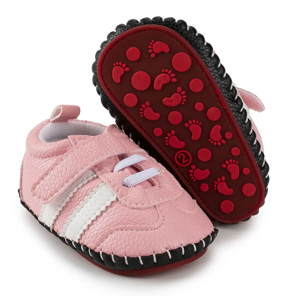 0-1 years old striped toddler shoes rubber sole wear-resistant non-slip shoes spring and autumn baby shoes - Image 4