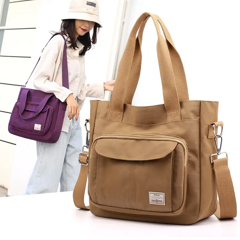 Purple Women's Shoulder Bag Large Capacity Nylon Cloth - Image 8