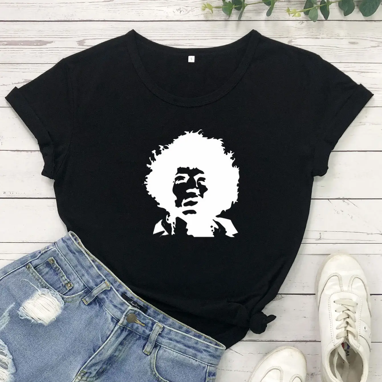 Black Man Graphic T-Shirt Green Short Sleeve - Image 2