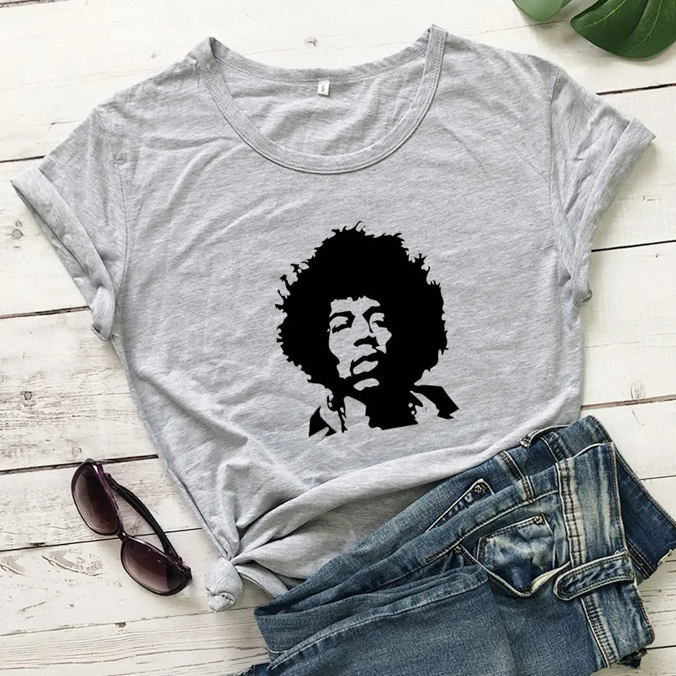 Black Man Graphic T-Shirt Green Short Sleeve - Image 3