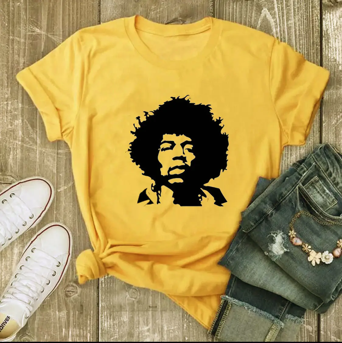 Black Man Graphic T-Shirt Green Short Sleeve - Image 5