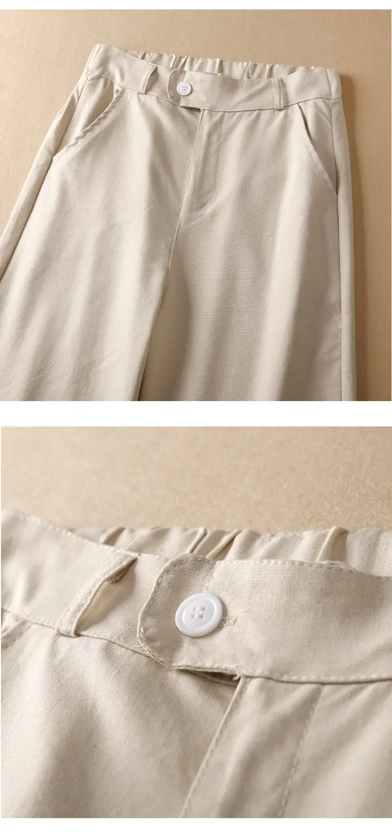Summer Wide-leg Yellow Pants 2020 Loose Draping — feature 7