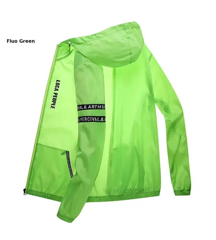 Men's Neon Hooded Sun Protection Jacket — feature 10