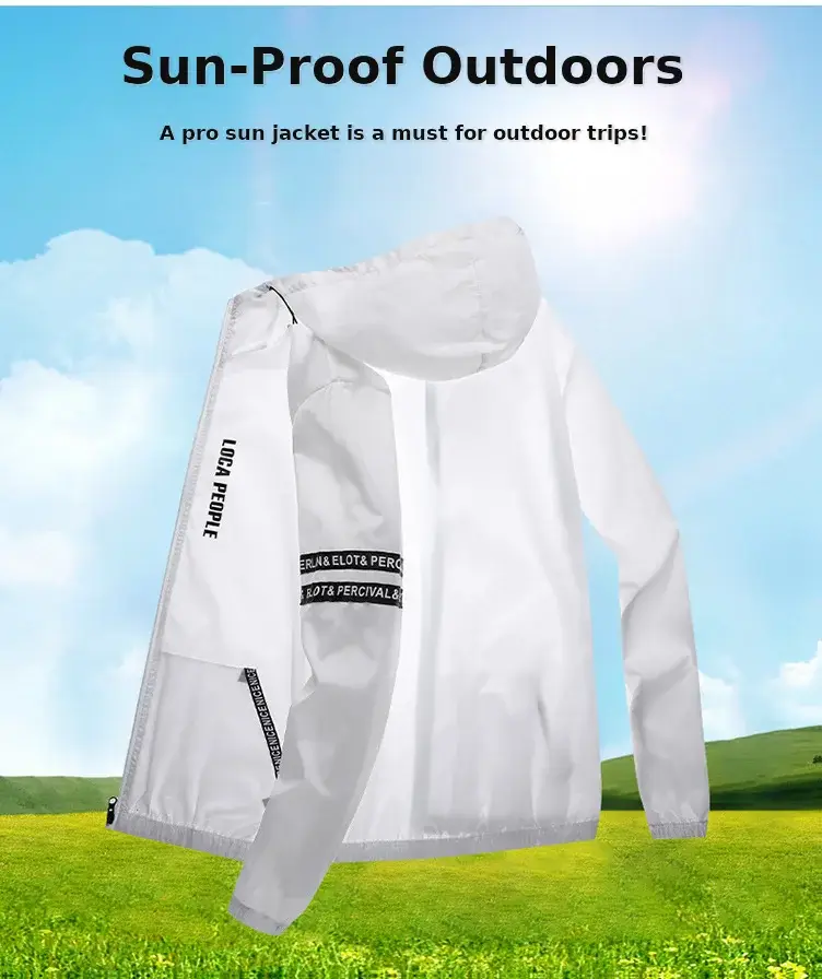Men's Neon Hooded Sun Protection Jacket — feature 3
