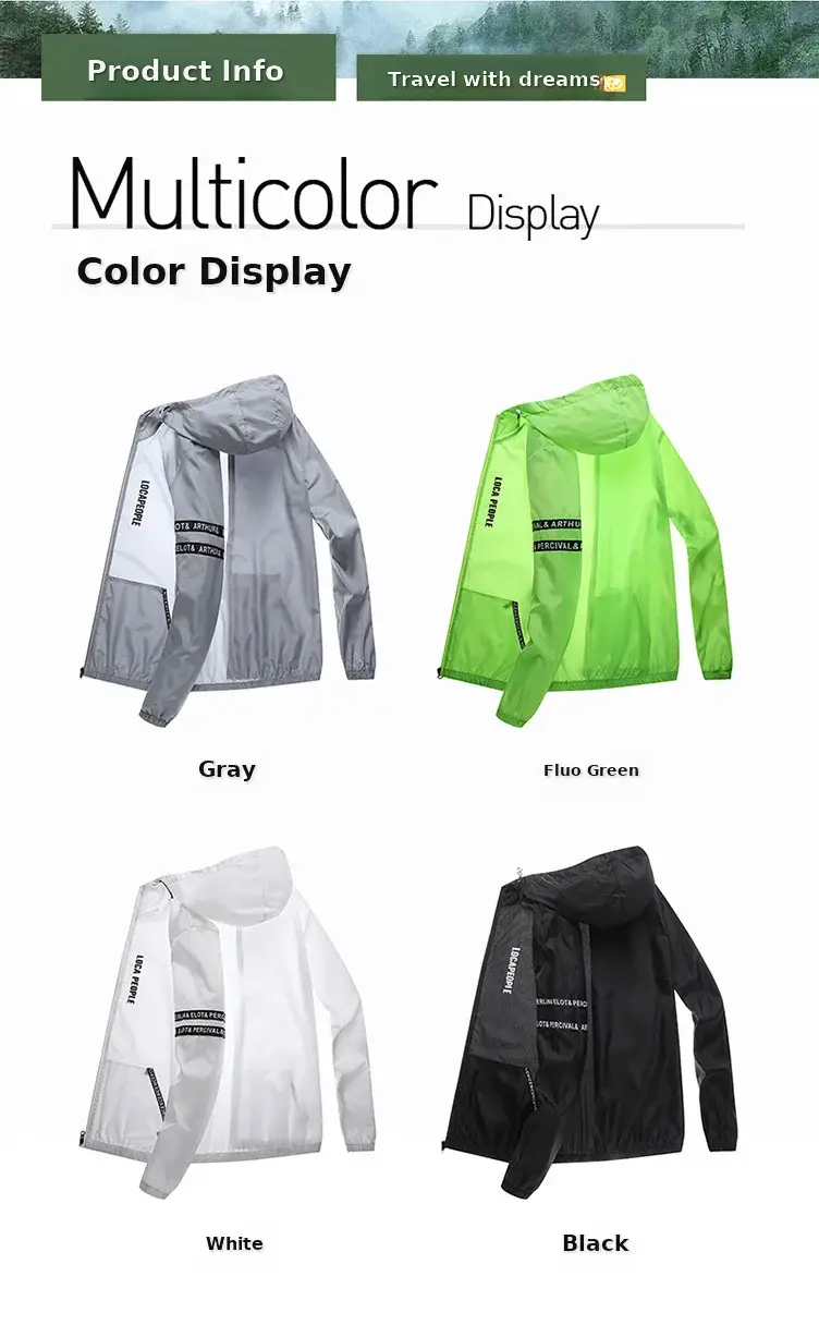 Men's Neon Hooded Sun Protection Jacket — feature 4