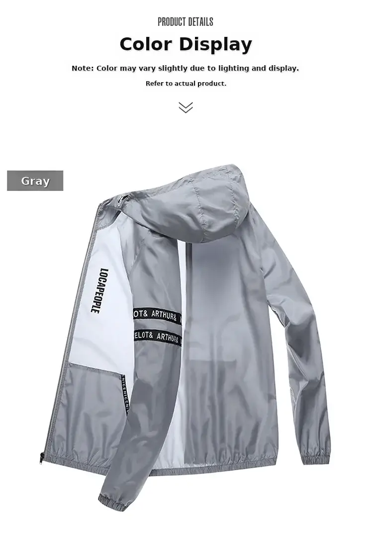 Men's Neon Hooded Sun Protection Jacket — feature 6