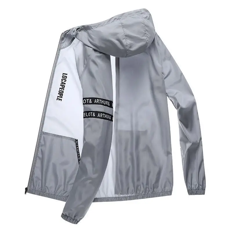Men's Neon Hooded Sun Protection Jacket