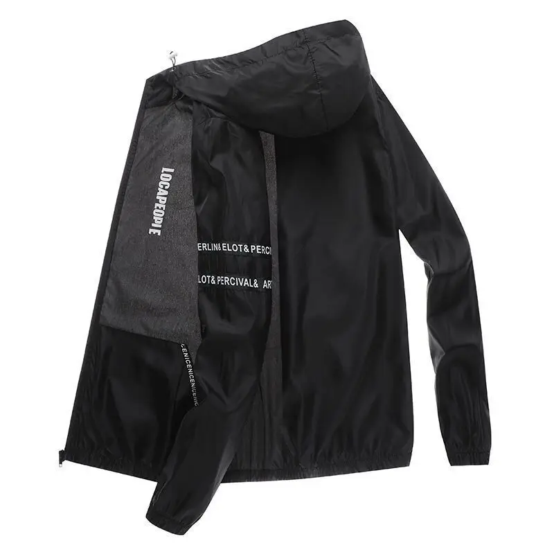 Men's Neon Hooded Sun Protection Jacket