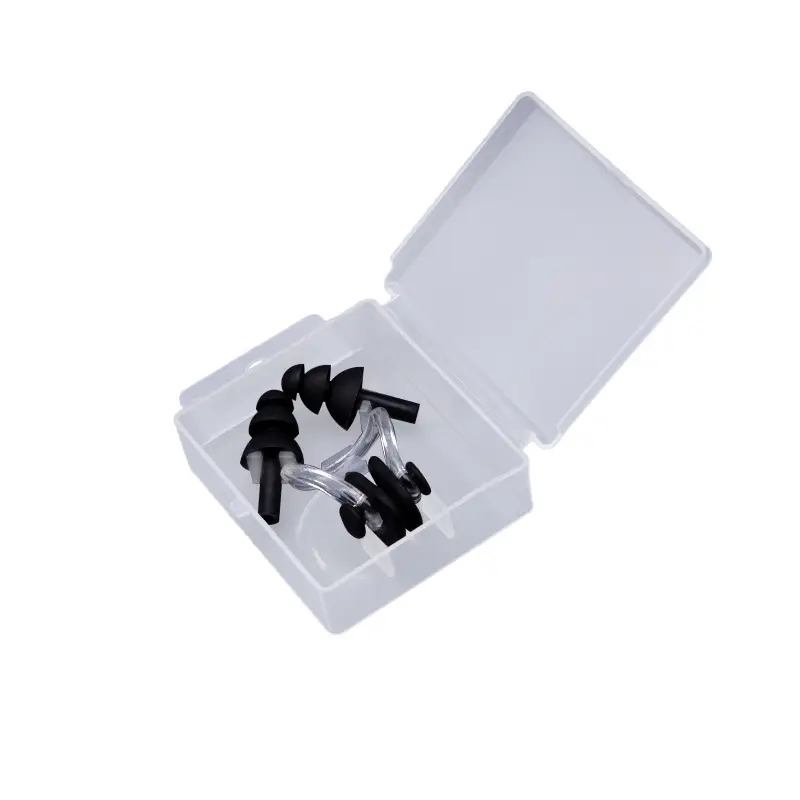 Swimming Nose Clip Anti-choking Water Professional Non-slip Children Adult Beginner Nose Plug with Rope Earplug Set Swimming Equipment