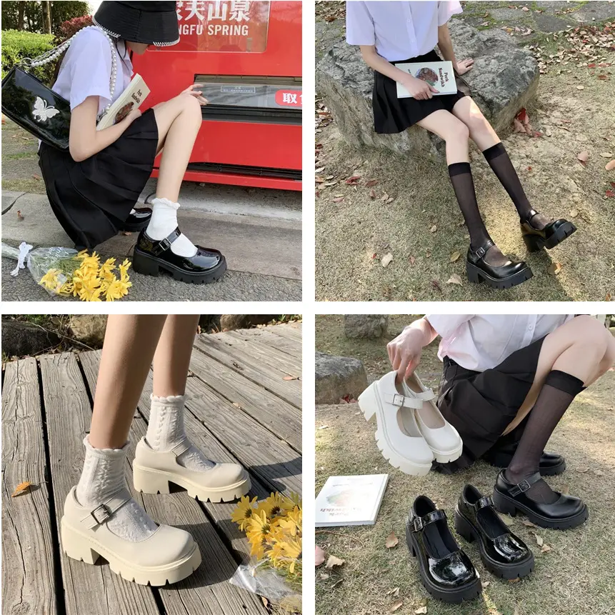 Mary Jane small leather shoes 2024 new thick-soled British style women's shoes spring and autumn versatile with skirt high heel shoes - Image 8