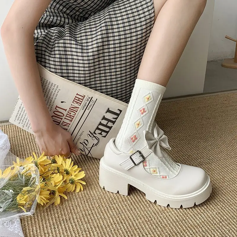 Mary Jane small leather shoes 2024 new thick-soled British style women's shoes spring and autumn versatile with skirt high heel shoes - Image 10