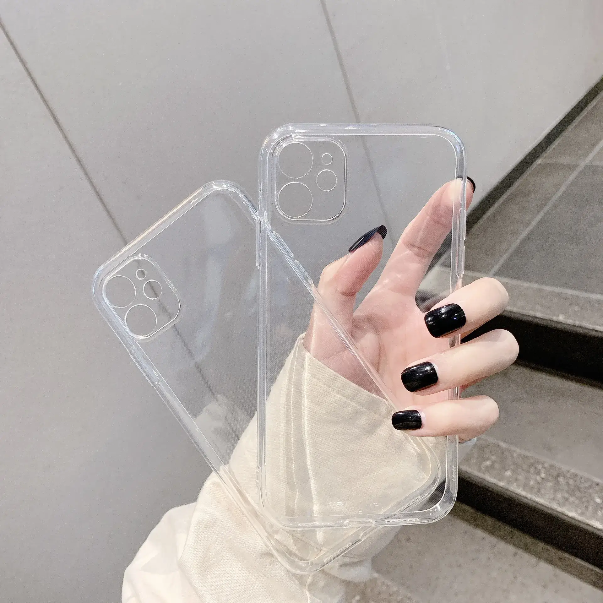 Transparent iPhone 13+16+17 Protective Anti-Drop Tpu Case