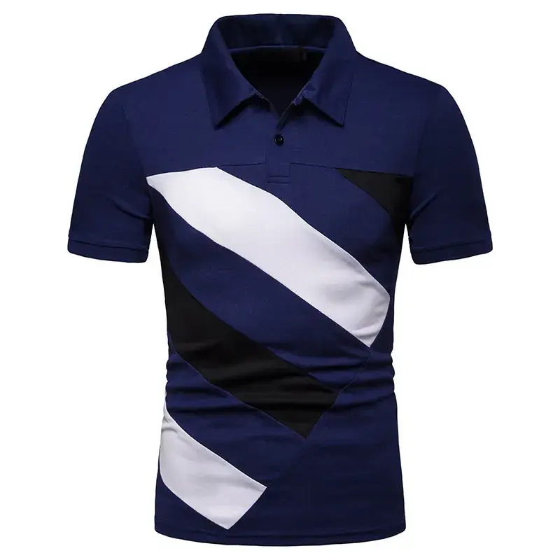 Men's Red Graphic Polo Shirt Short Sleeve Collar - Image 3